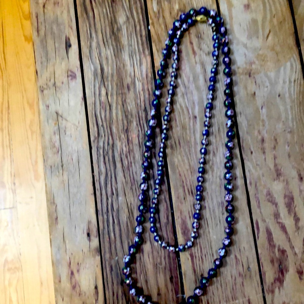 Stunning hand knotted cloisonné necklaces.